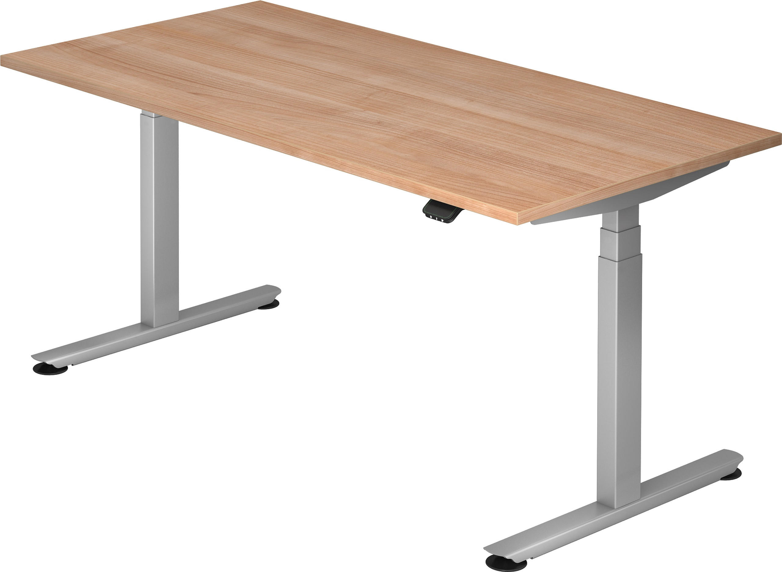 SCHREIBTISCH elektrisch Bluetooth & App XDLB 80/160/74 cm in Nussbaumfarben - Nussbaumfarben, Holzwerkstoff (80/160/74cm) - bümö