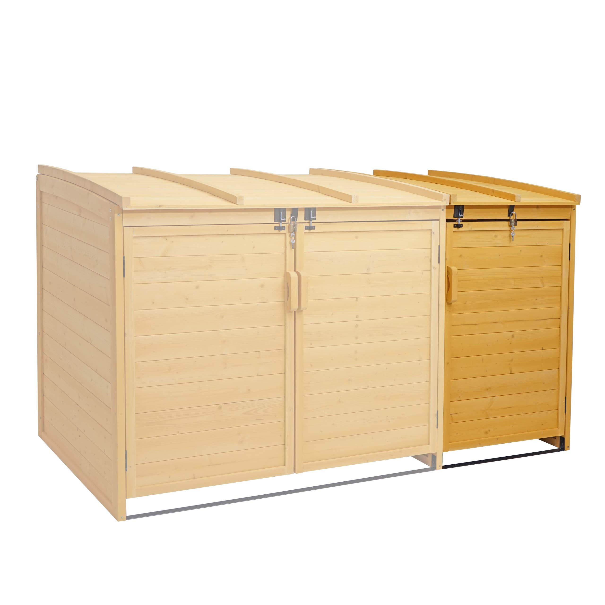 MÜLLTONNENBOX ERWEITERUNG Braun - Braun, Holz (68/120/104cm) - MCW