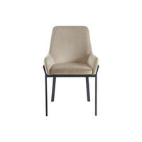 STUHL - 57 cm x 60.5 cm - Samt, Stoff - Beige - CAROLONA - Beige, Textil (57/85/60.5cm) - Vente-Unique