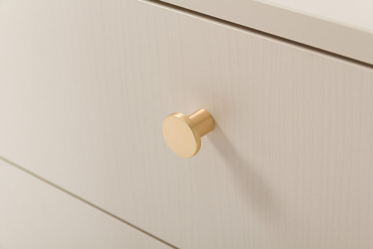 KOMMODE ASTREA 103,5/133/42cm mit 3 Schubladen 2 Türen Beige - Beige, Holzwerkstoff (103.5/133/42cm) - MASSENO