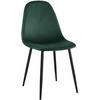 STUHL Samt Grün - Schwarz/Grün, Textil/Metall (44/88/51cm) - CLP