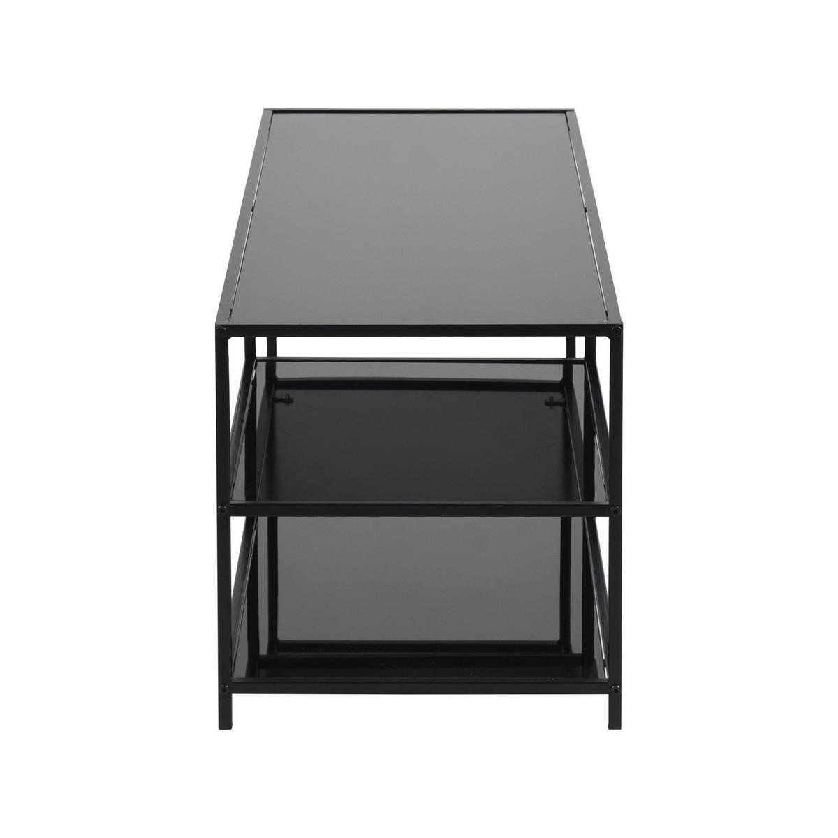 COUCHTISCH rechteckig Glas - Schwarz, Glas/Metall (110/40/42cm) - Urban Meuble