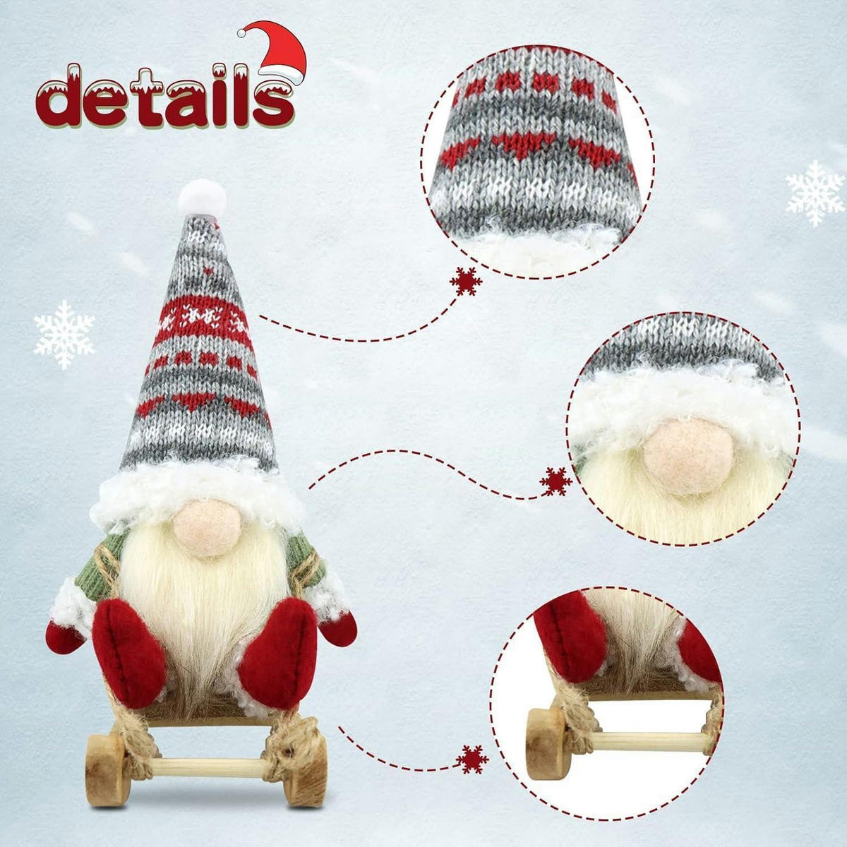 WEIHNACHTSWICHTEL 3er Set 18 cm - Multicolor, Textil (7/18/11cm)