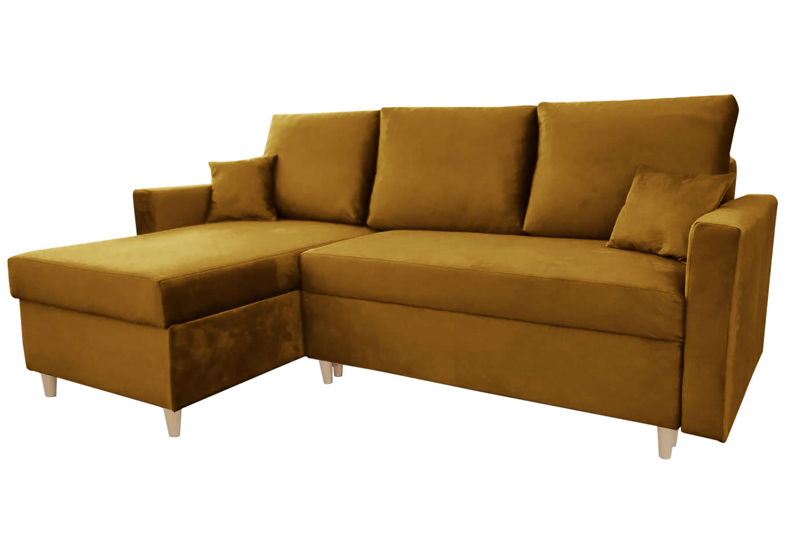 ECKSOFA Senfgelb MON Mit Schlaffunktion - Gelb, Textil (222/142cm) - Sepro Meble