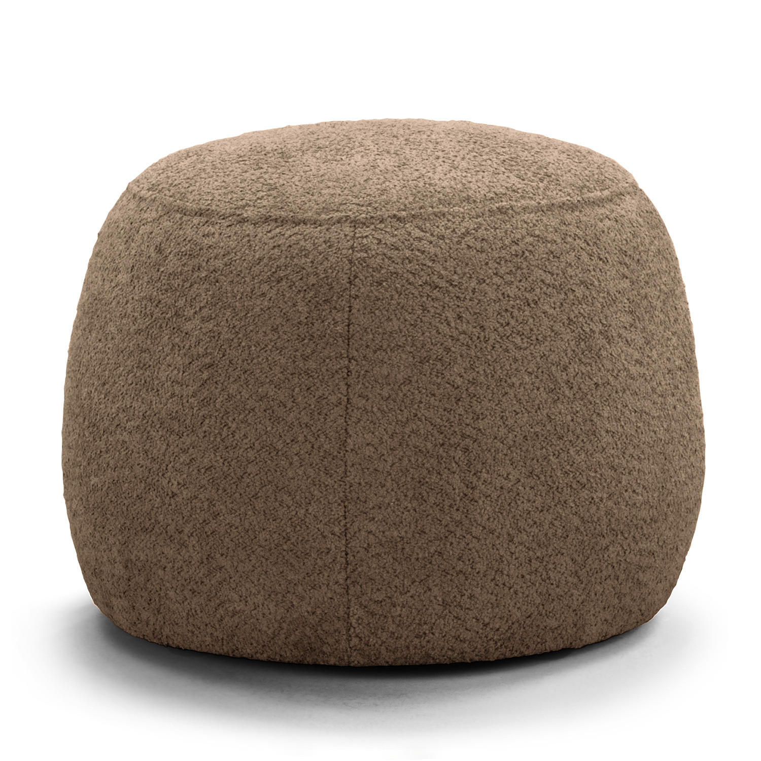 POLSTERHOCKER - Hellbraun/Schwarz, Textil (59/45/59cm) - home24