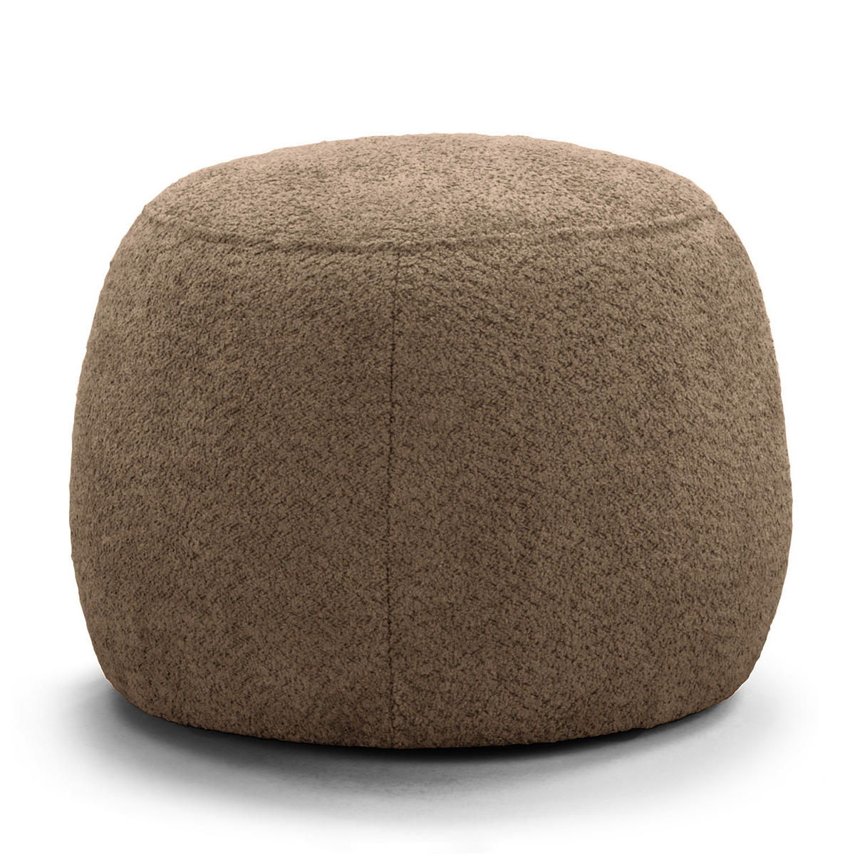 POLSTERHOCKER - Hellbraun/Schwarz, Textil (59/45/59cm) - home24