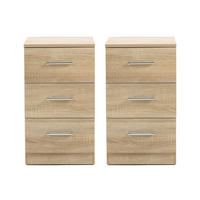 NACHTTISCH Naturfarben 37.6/35.2/65.5 cm 2er-Set - Naturfarben, Holz (37.6/65.5/35.2cm) - PANGIVO