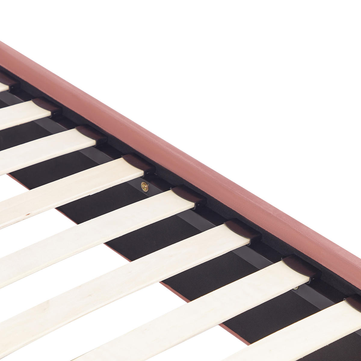 POLSTERBETT 180/200cm Pfirsichrosa Chaleix - Pink, Textil (180/200cm) - Beliani