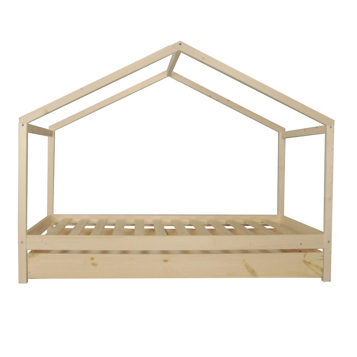 HAUSBETT KOALA mit Schublade/ Kinderbett 90x190 - Natural - Naturfarben, Holz (90/190cm) - Weber Industries