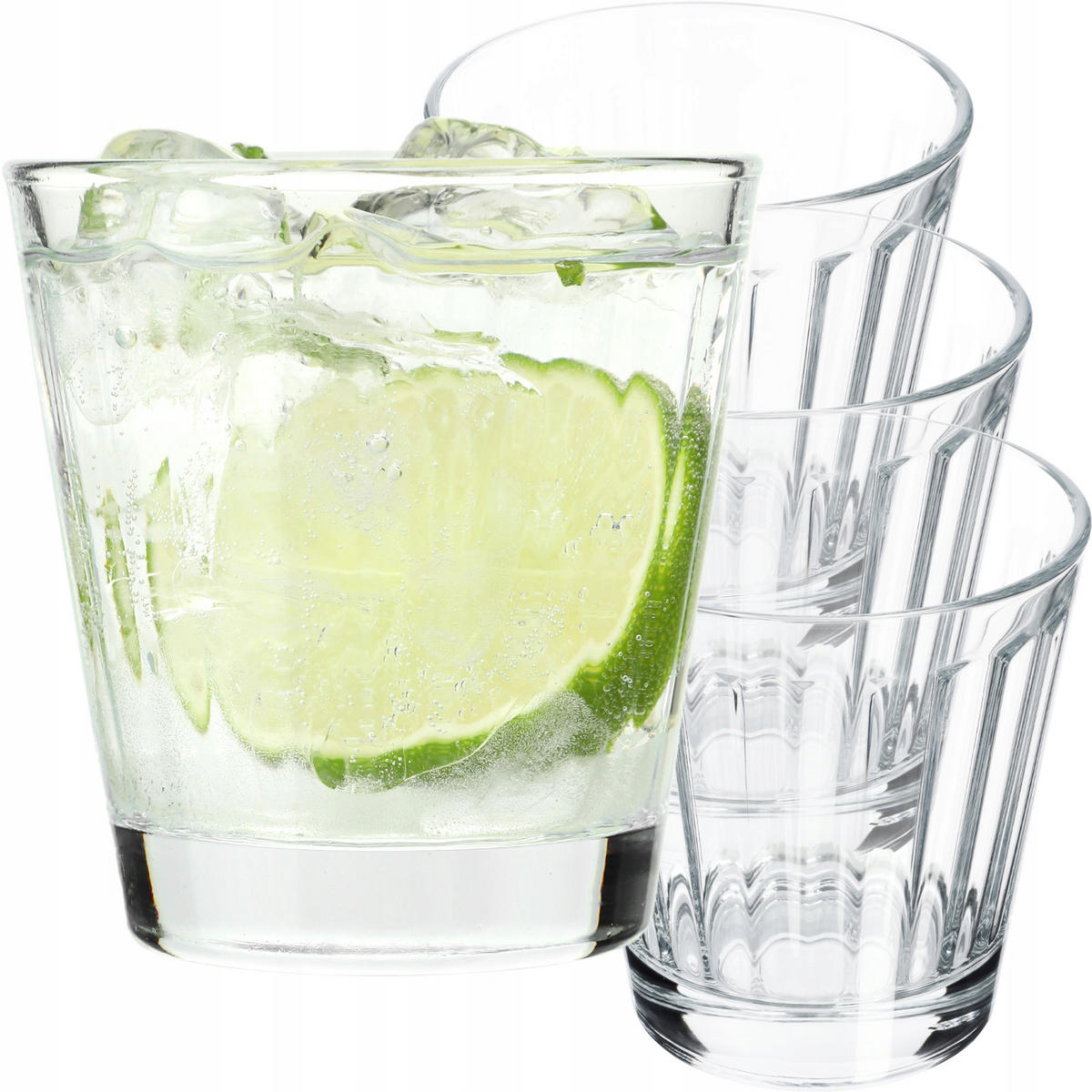 KADAX Gläser 175 ml, 4er-Set für Getränke und Säfte - Transparent, Glas - KADAX