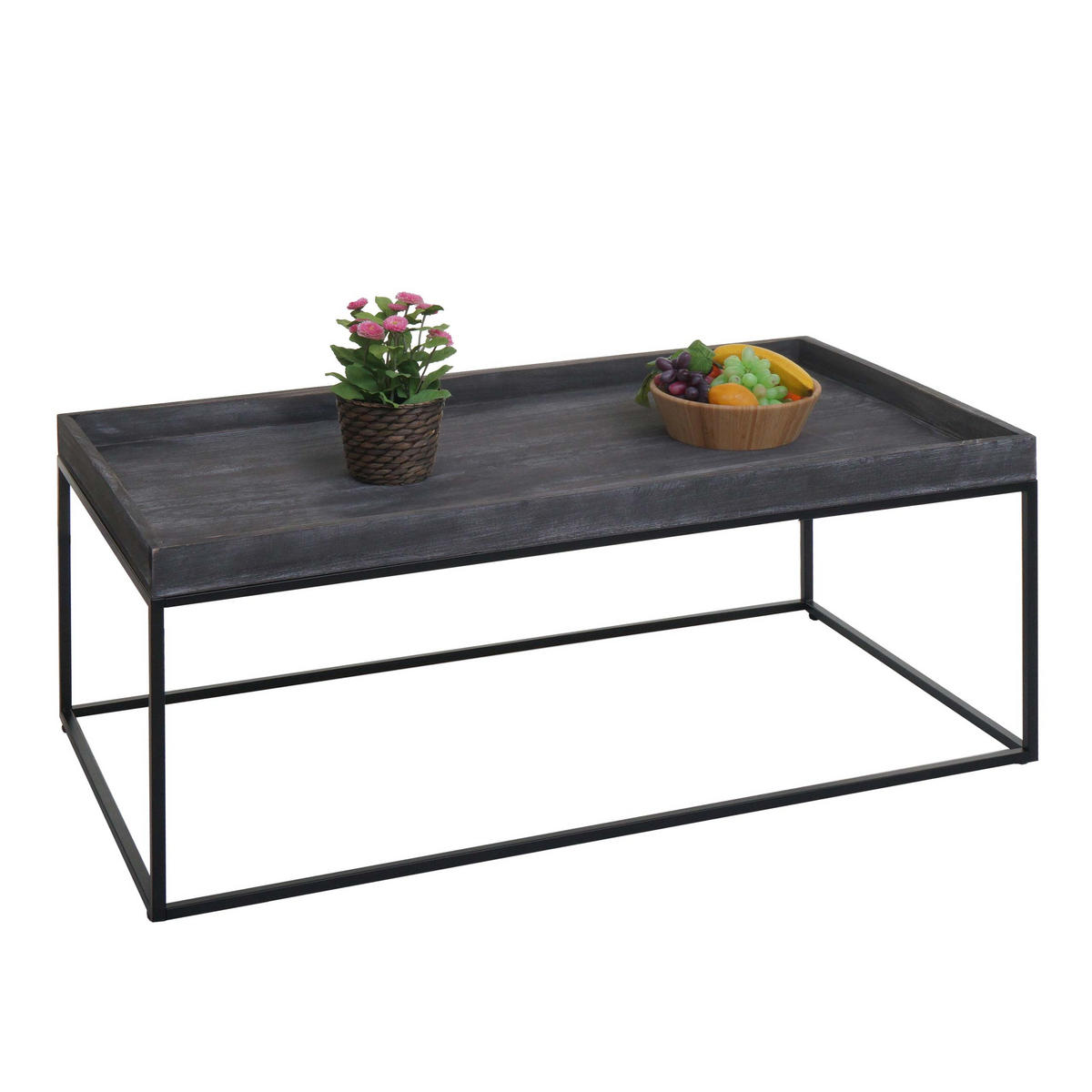 COUCHTISCH rechteckig Grau - Grau, Holz (60/110/46cm) - MCW