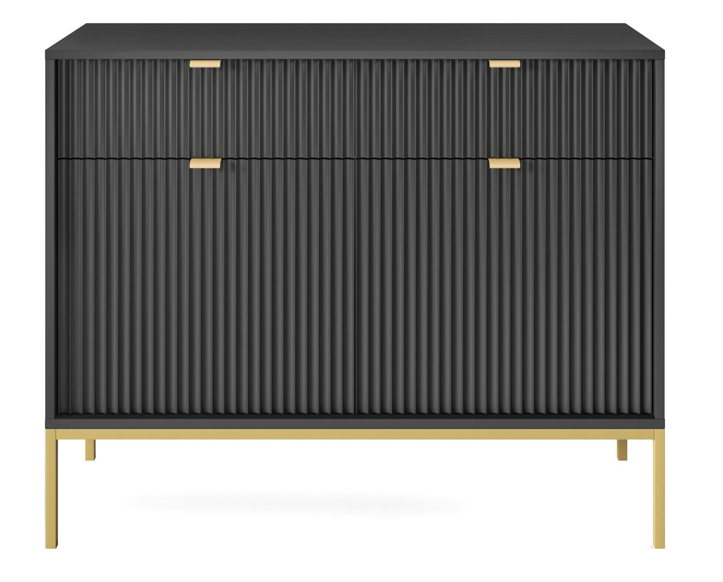 Selsey Sideboard Schwarz 104x83x39 cm