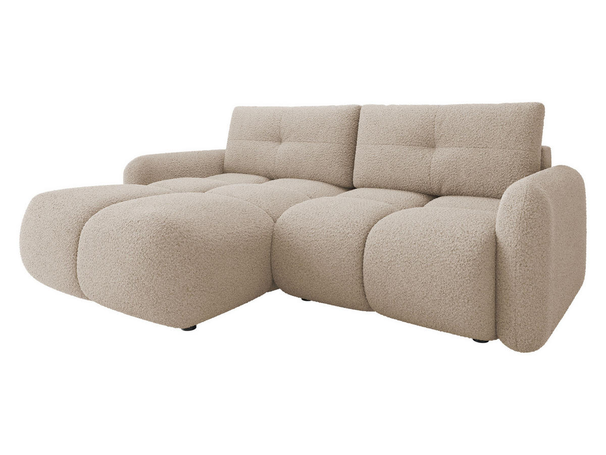 ECKSOFA Sandy - Beige/Schwarz, Holz/Kunststoff (238/165cm) - MIRJAN24