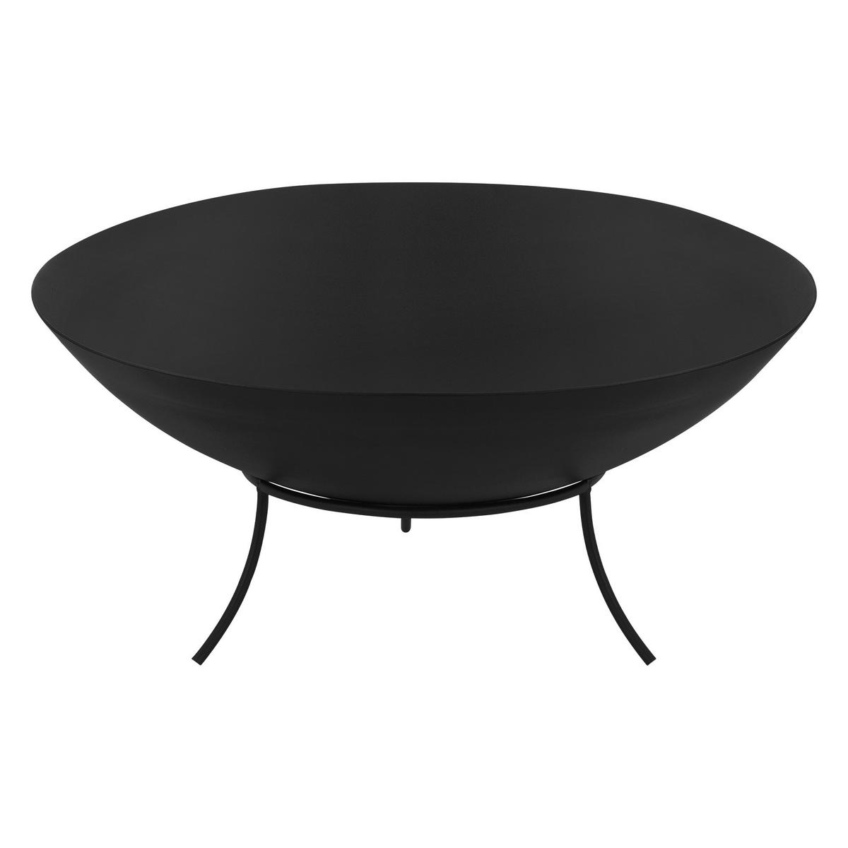 FEUERSCHALE - Schwarz, Metall (55/24/55cm) - ECD-Germany