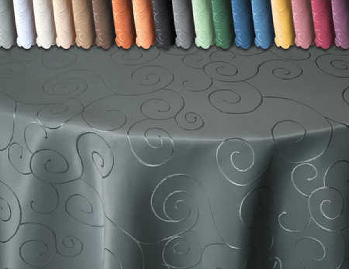 TISCHDECKE 130/220 cm oval Ornamente Königsblau - Blau, Textil (130/220cm) - TiborTex
