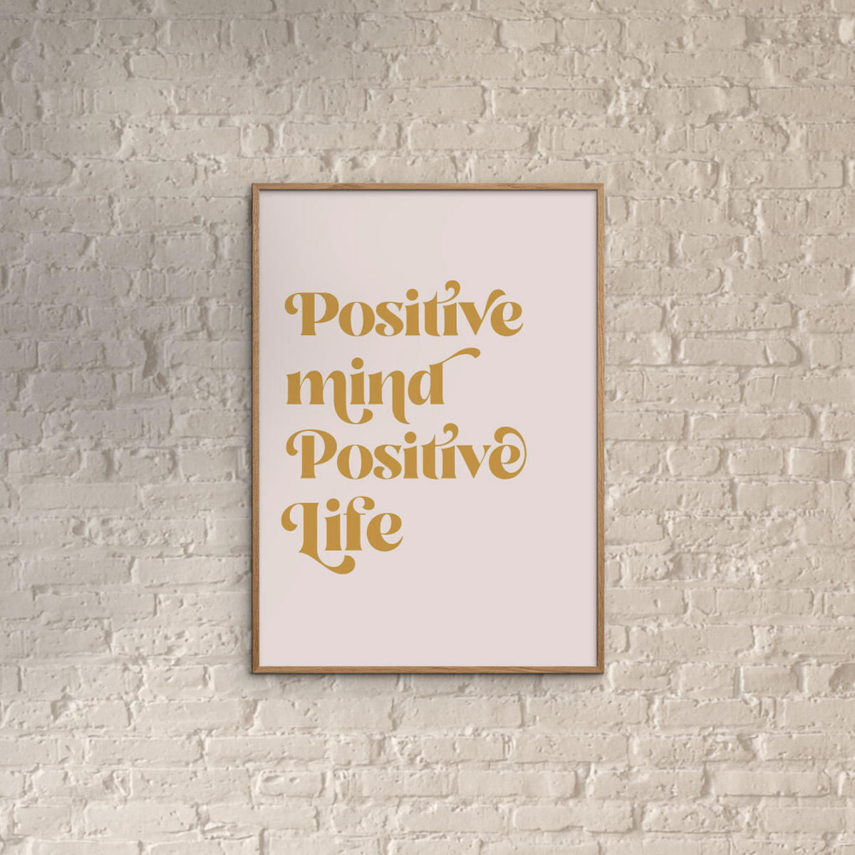 POSTER mit Rahmen KsanaKalpa - Positive - Pink/Eichefarben, Holz/Papier (70/100cm) - Poster&Frame