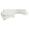 ECKSOFA Bergen, Seite: Links - Ecru/Silberfarben, Holz/Textil (345/76/205cm) - MIRJAN24