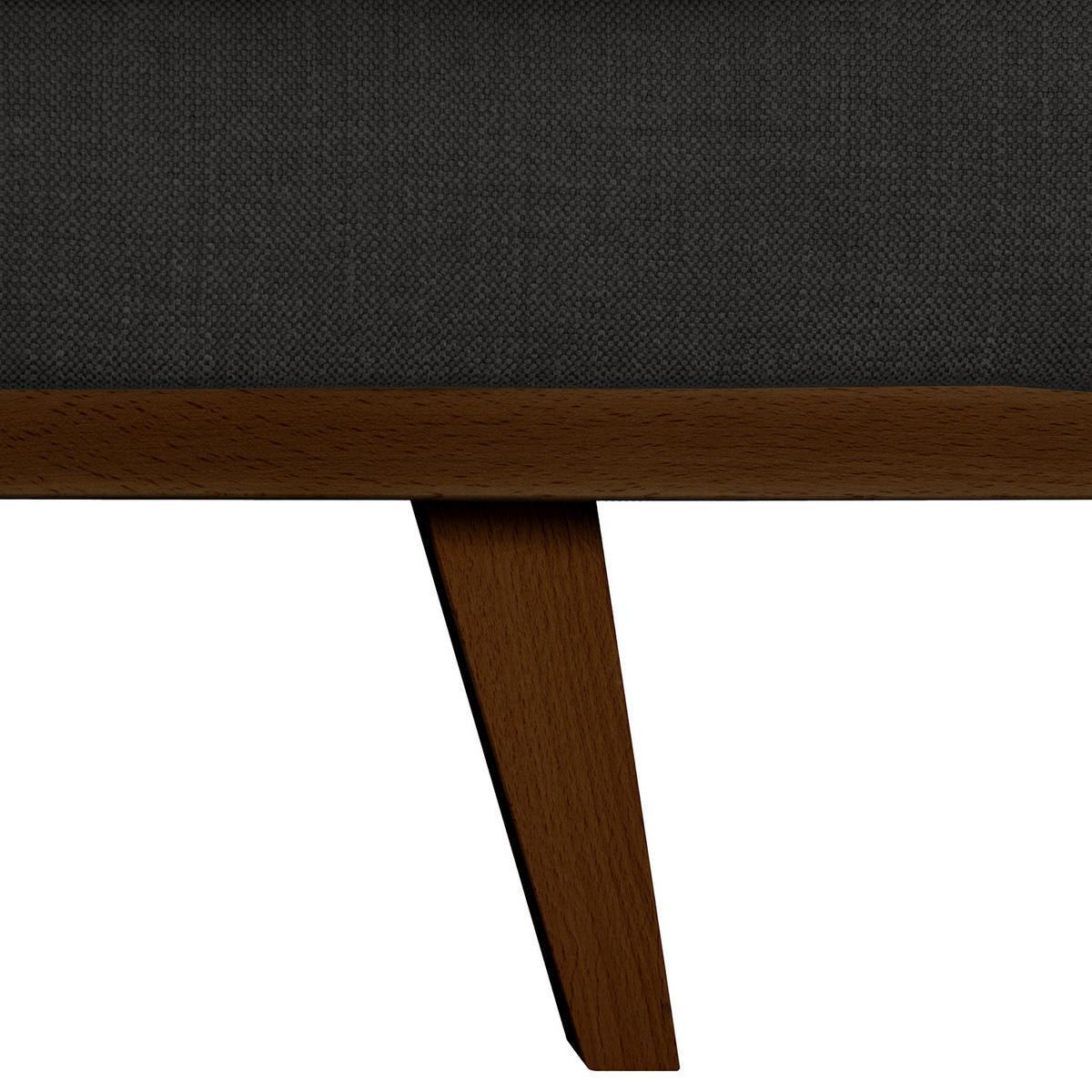 HOCKERBANK - Anthrazit/Buchefarben, Buchenholz/Textil (180/43/81cm) - home24