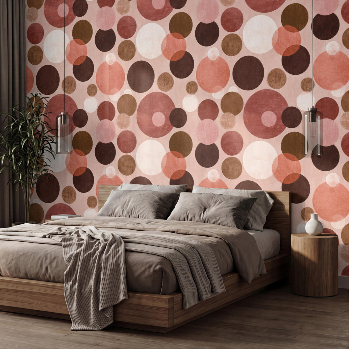 TAPETE - Kreise - Modern - Farbenfroh - 450x260 cm - Multicolor, Papier (450/260cm) - OnlyWow