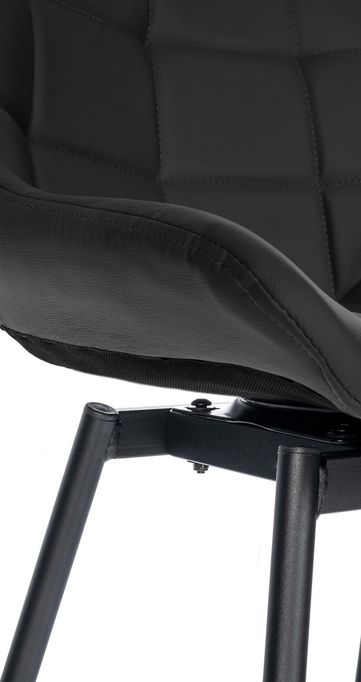 BARHOCKER Welton Schwenkbar Kunstleder schwarz - Schwarz, Kunststoff/Metall (49/105/56cm) - TPFLiving