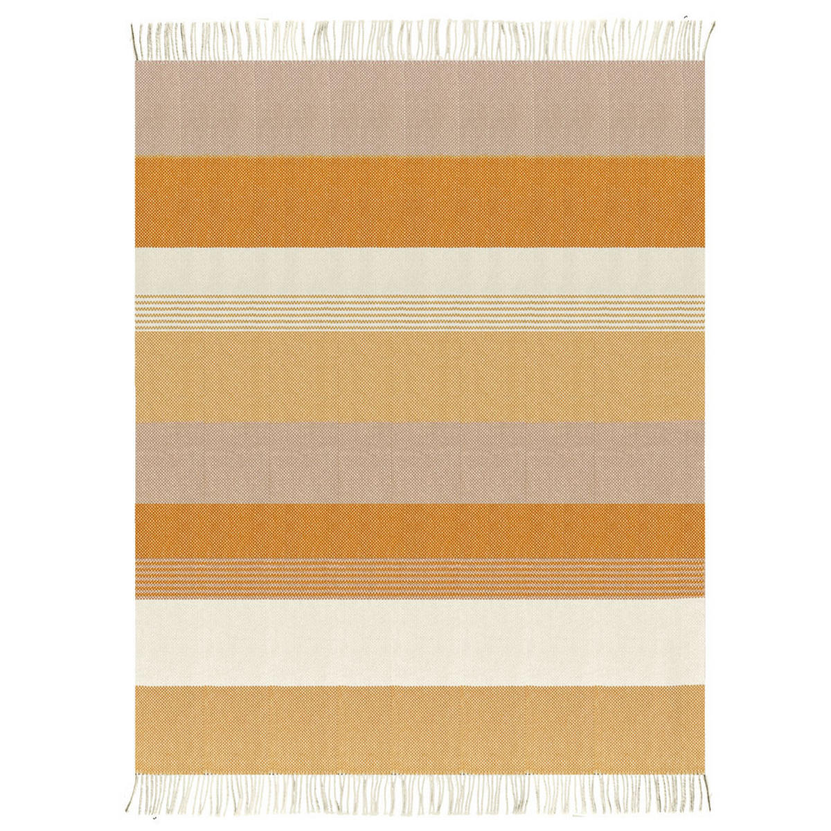 WOLLDECKE Festivity gelb 140x200 New Zealand Lamb Wolle - Gelb/Multicolor, Textil (140/200cm) - Malagoon