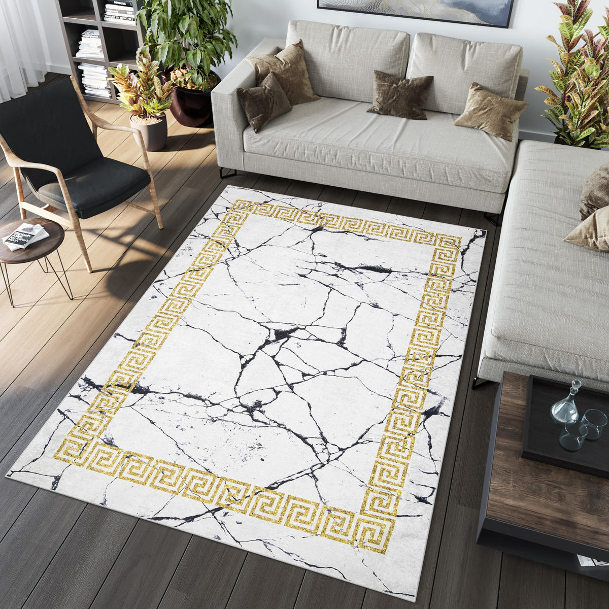 TEPPICH TOSCANA Weiß 80/150 cm - Weiß, Textil (80/150cm) - Tapiso