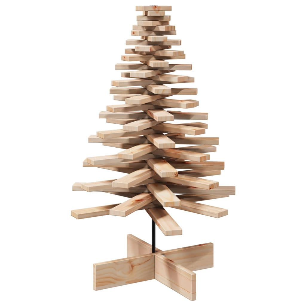 WEIHNACHTSBAUM Holz 64/64/100 Cm Braun Massivholz Kiefer - Braun, Holz (100cm) - vidaXL