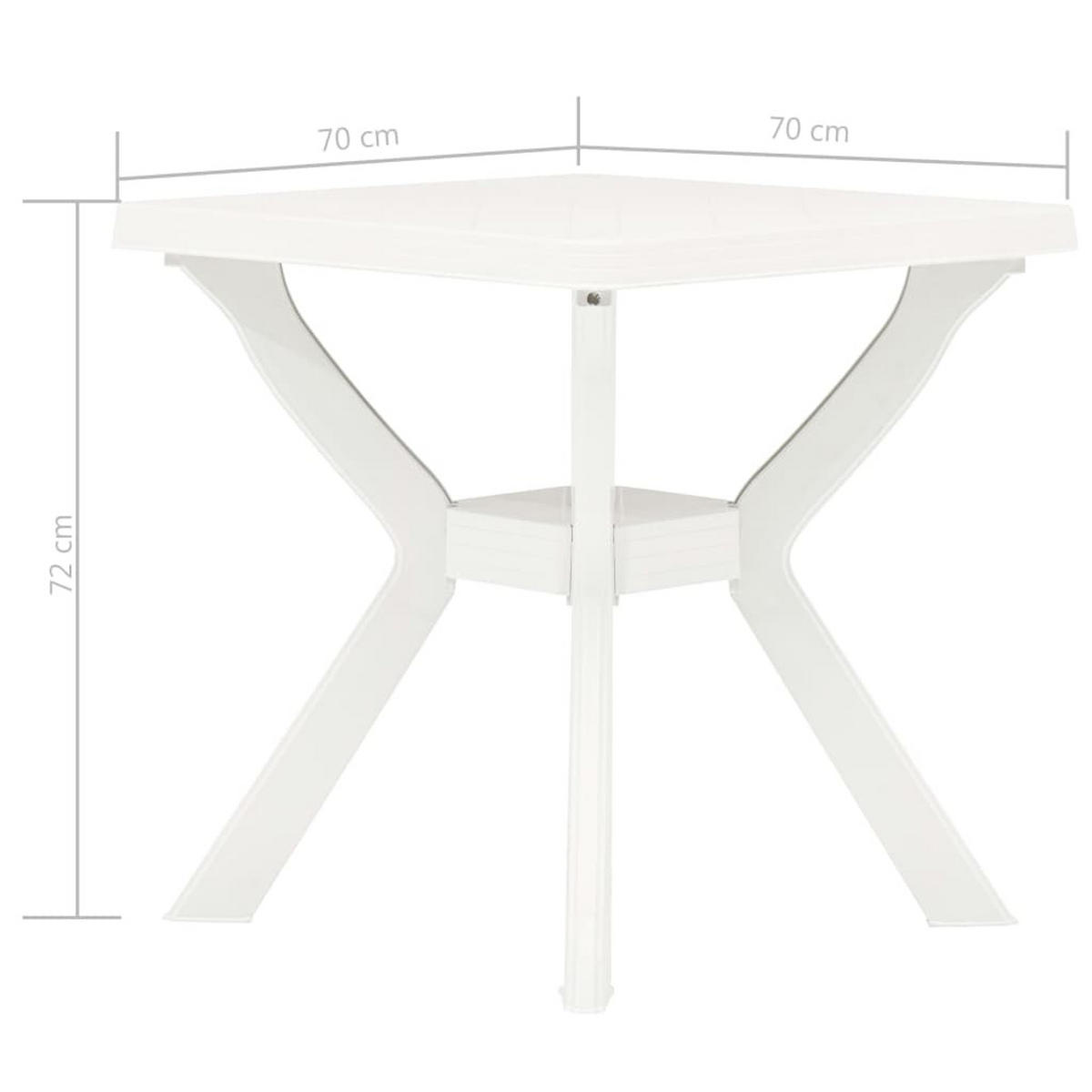 BISTROTISCH Weiss 70/70/72 Cm Kunststoff - Weiß, Kunststoff (70/70/72cm) - vidaXL