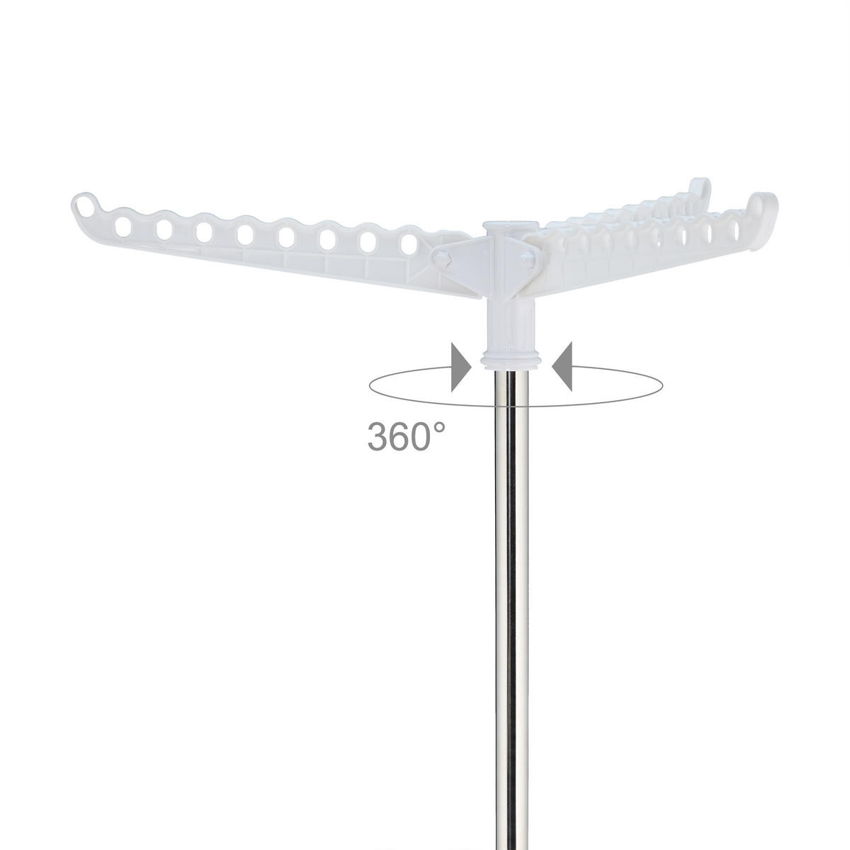 ŽEHLIACI sušiak - strieborná, kov/plast (62/150/52cm) - Relaxdays