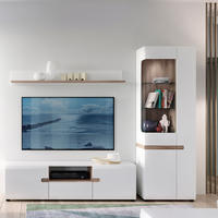 WOHNZIMMER-SET 3-TLG. Legnica-129 - Weiß, Holzwerkstoff (243/195/42cm) - Lomado