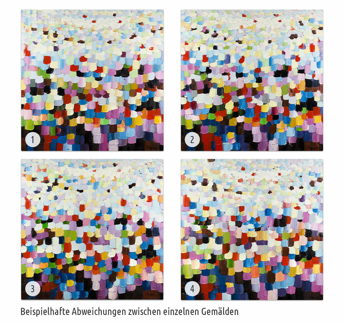 ÖLGEMÄLDE 80/80 cm - Multicolor, Holz/Textil (1.54/80cm) - KUNSTLOFT