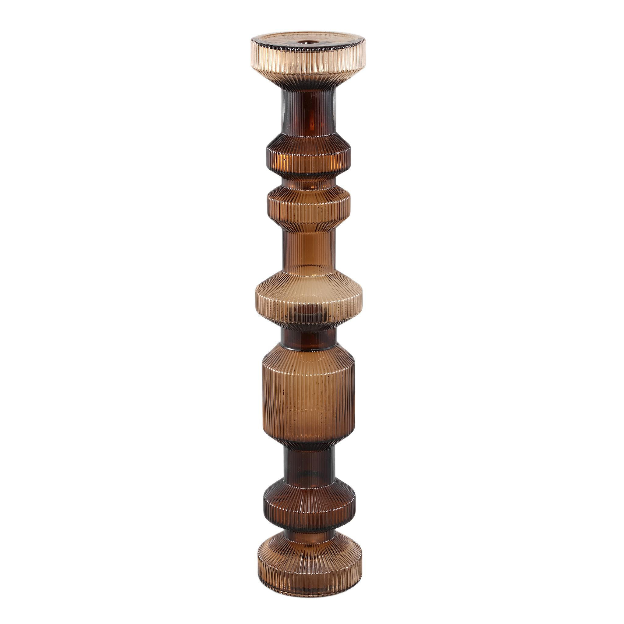 Ptmd Collection Kerzenhalter Braun 13x64x13 cm
