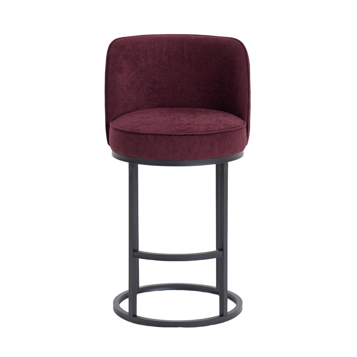 BARHOCKER,2ER-SET,ARMLOSE Barstühle,Küchenstühle,Bistrohocker,Leinen,Weinrot - Weinrot, Textil (46.5/88.5/43cm) - LVHOM