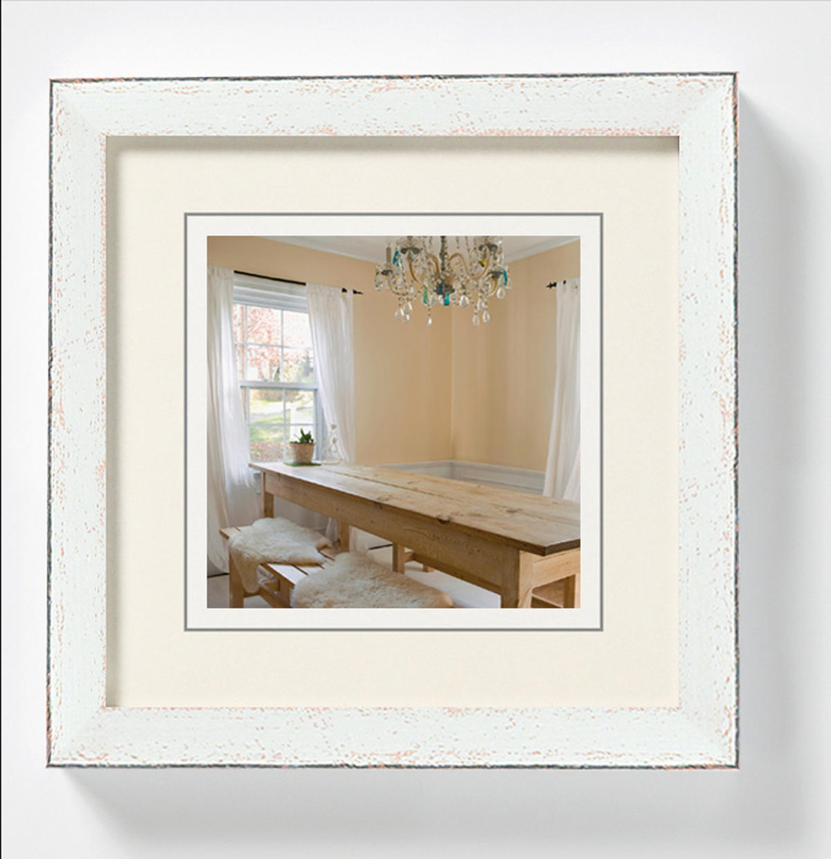 BILDERRAHMEN Peppers Holzrahmen 13x13 Silber - Silberfarben, Holzwerkstoff (15.5/15.5/1.5cm) - walther design