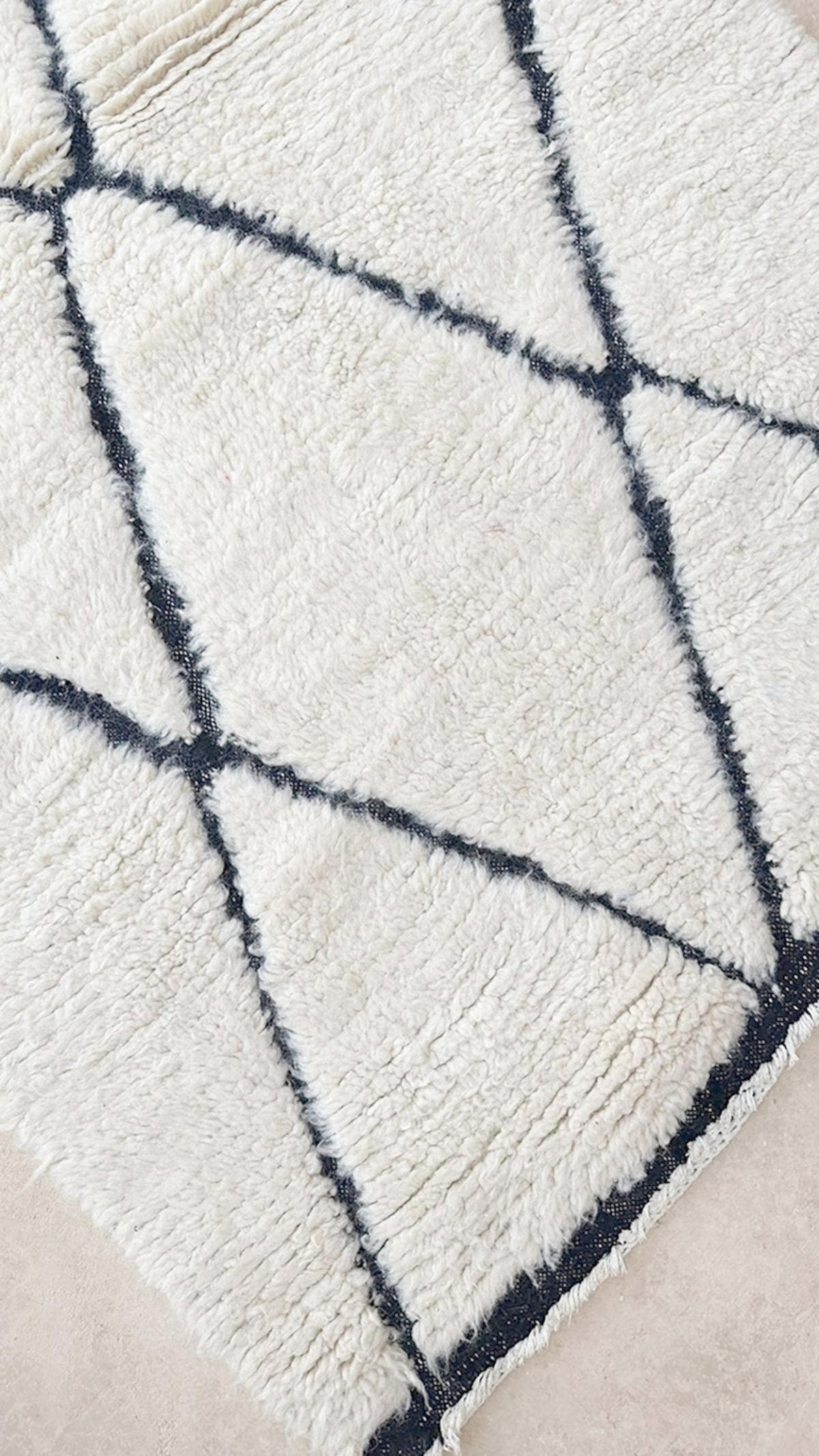 BERBERTEPPICH aus reiner Wolle 103x 167 cm - Beige, Naturmaterialien (103/167cm) - AFK Living