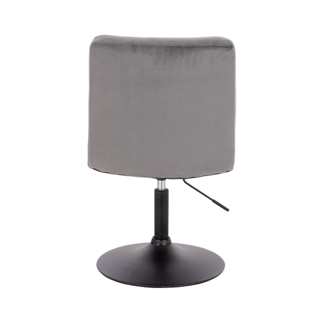 BARHOCKER ACE - Samt Hellgrau, 4 - Hellgrau, Textil/Metall (47/81/63cm) - Home Deluxe