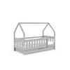 KINDERBETT BELLA mit Bettkasten 80x160 cm Hellgrau - Hellgrau, Holz (80/160cm) - MASSENO