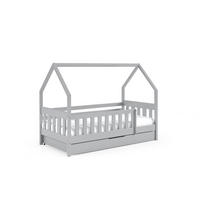 KINDERBETT BELLA mit Bettkasten 80x190 cm Hellgrau - Hellgrau, Holz (80/190cm) - MASSENO