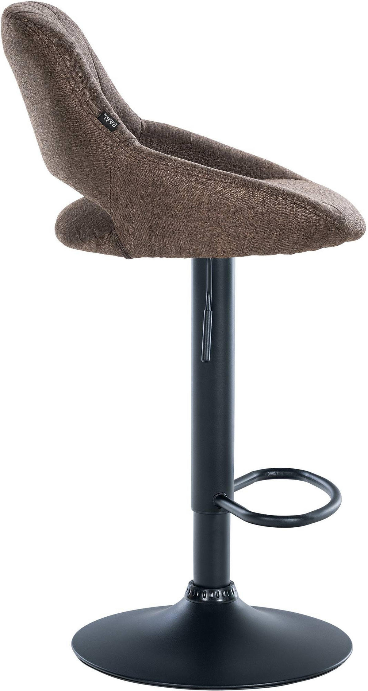BARHOCKER Stoff Braun - Schwarz/Braun, Textil/Metall (46.5/85/48cm) - CLP