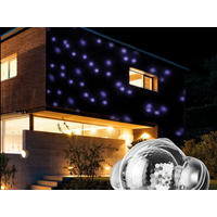 LED-WEIHNACHTSPROJEKTOR SCHNEEKUGELN - für innen und außen - Weiß, Kunststoff (20/20/30cm) - LAALU