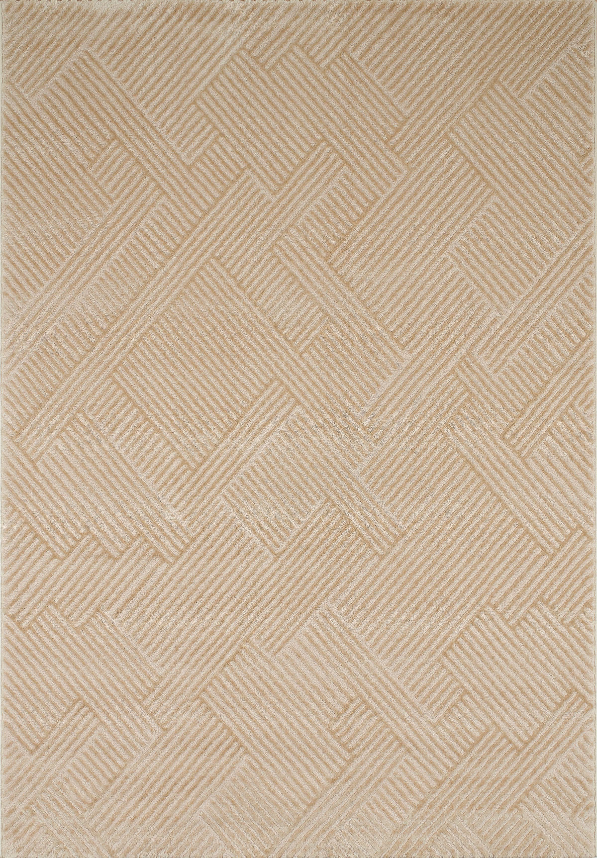 TEPPICH mit grafischem Muster in Beige Bianca 120x160 cm - Beige, Textil (120/160cm) - Nazar Rugs