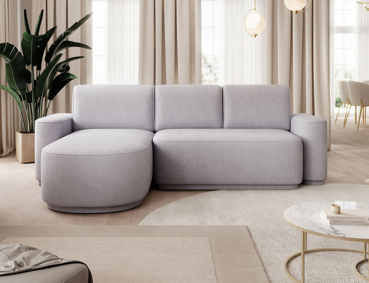 ECKSOFA RUMA - Grau (Touch 03) - Grau, Holzwerkstoff (285/180cm) - Möblo