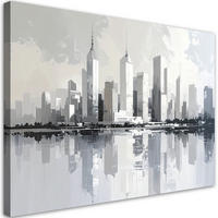 LEINWANDBILD Städte & Architektur 100x70cm - Weiß, Textil (100/70cm) - Feeby