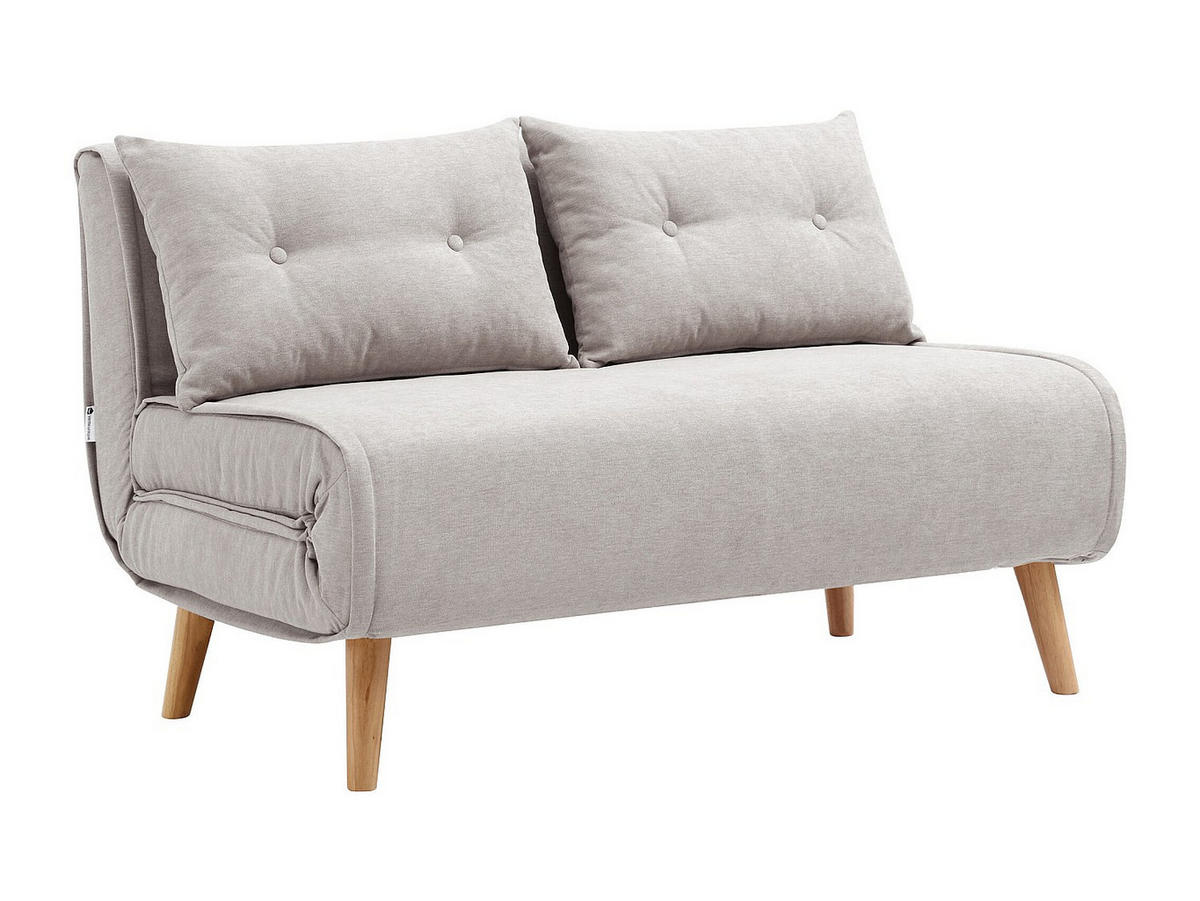 SCHLAFSOFA - 2 Personen - stoff - beige Valerio - Beige, Holz/Textil (120/74/74cm) - Vente-Unique