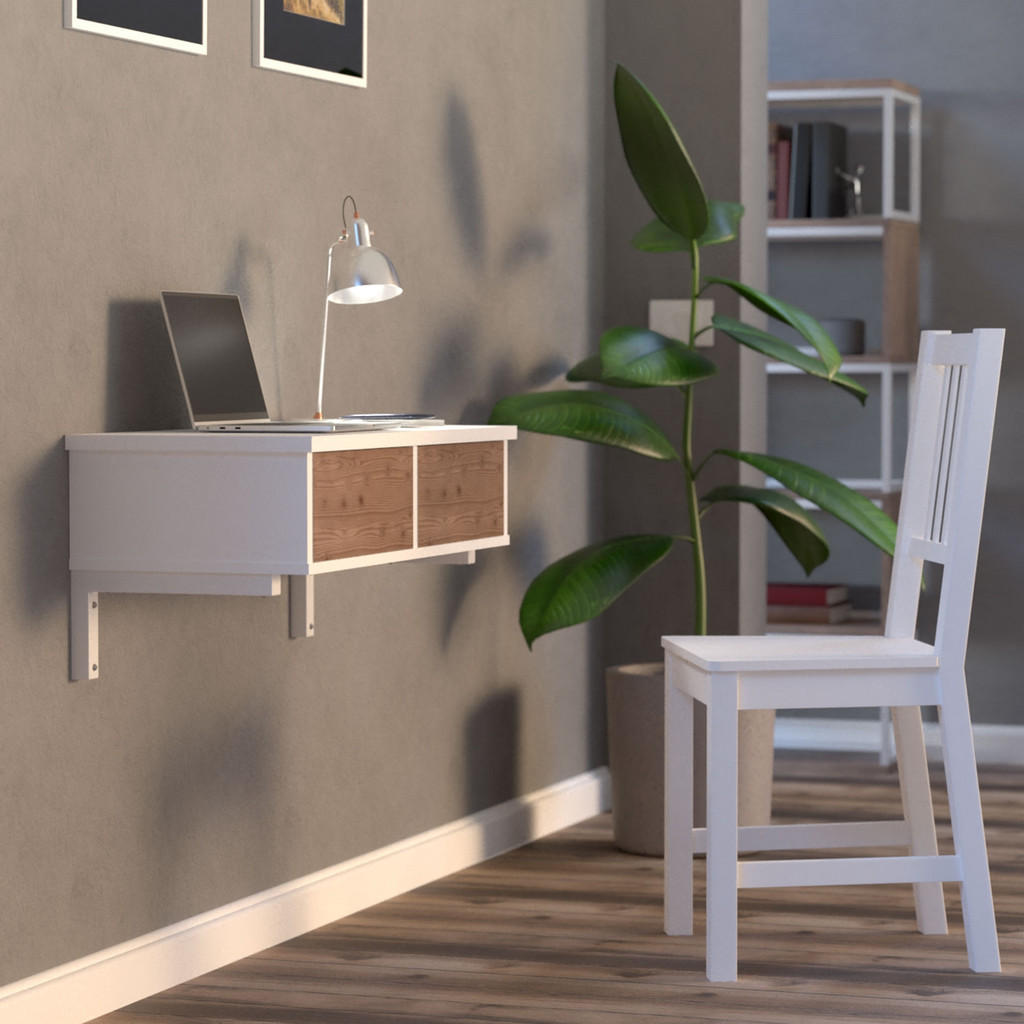 Thumbnail - Ml-Design Wandhalterung, Weiß, Metall, 15x3x30 cm, Wohnzimmer, Regale, Wandboards