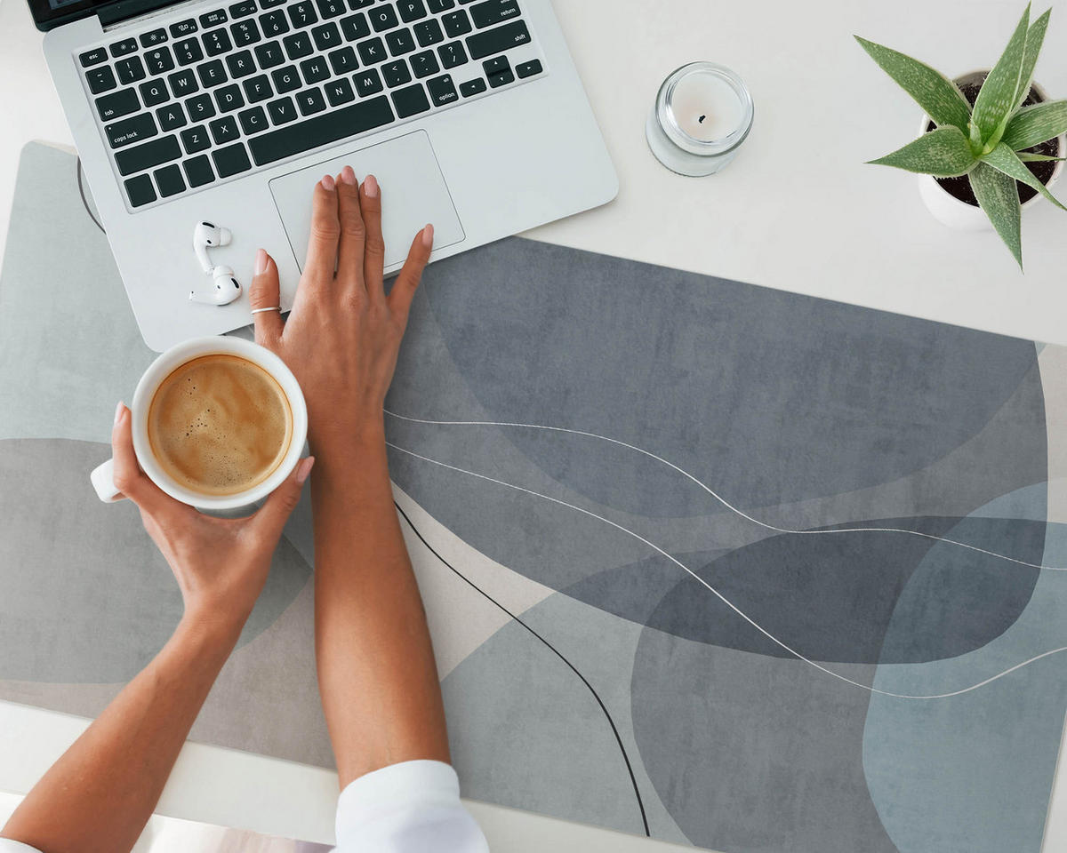 SCHREIBTISCHUNTERLAGE 100x50 cm Blau - Dunkelblau, Kunststoff (100/50/1.6cm) - Wallfluent