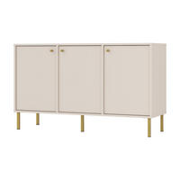 KOMMODE TORINO 125/74/41 cm mit 3 Türen Beige - Beige, Holzwerkstoff (125/74/41cm) - MASSENO