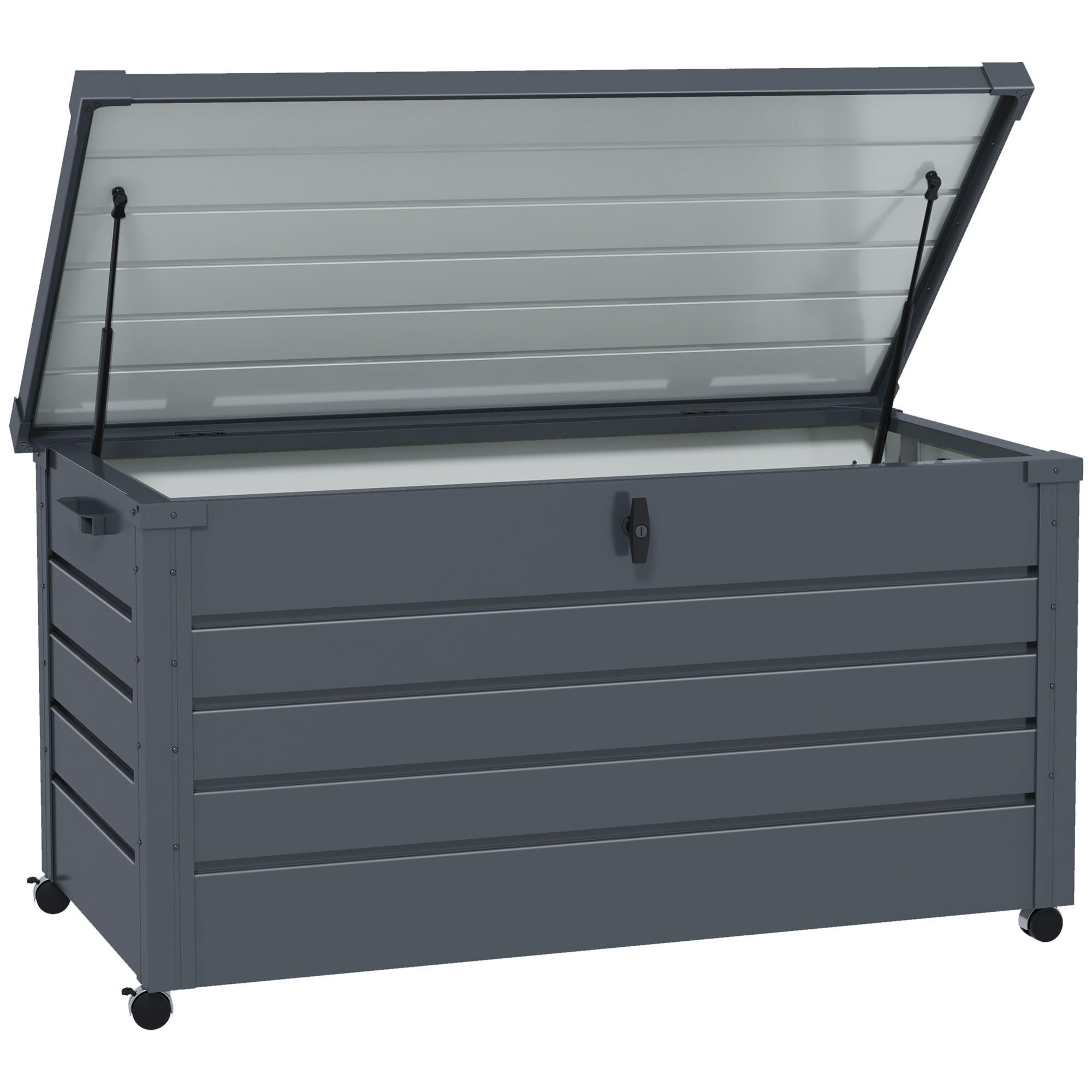 Outsunny ZAHRADNÍ box z pozinkované oceli, tmavě šedý
