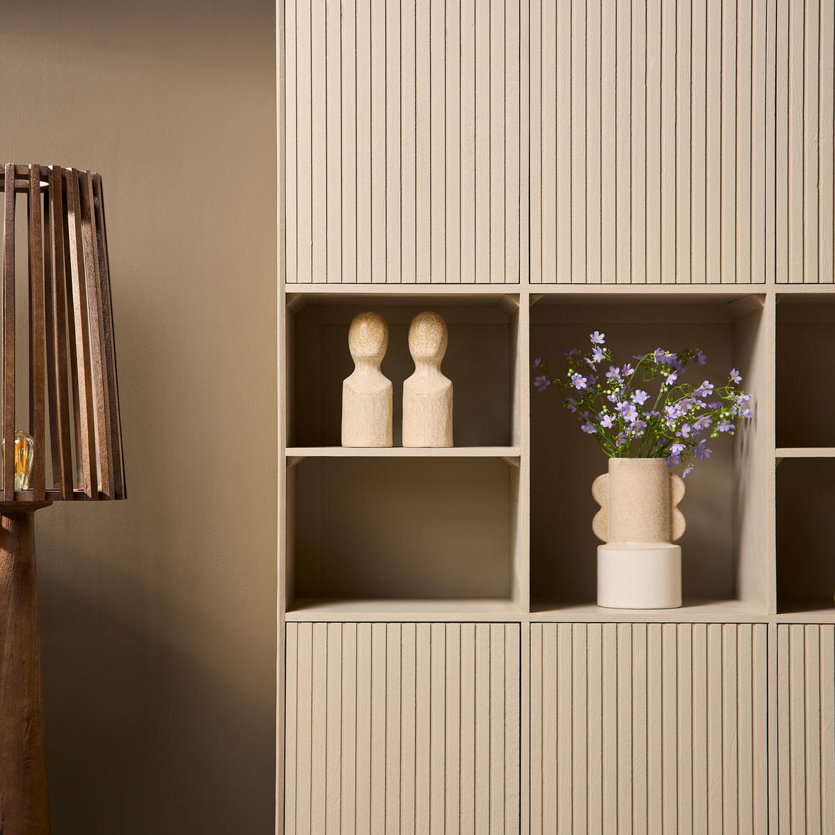 REGAL Madison Beige 45/135/200 cm - Beige, Holz (135/200/45cm) - Starfurn