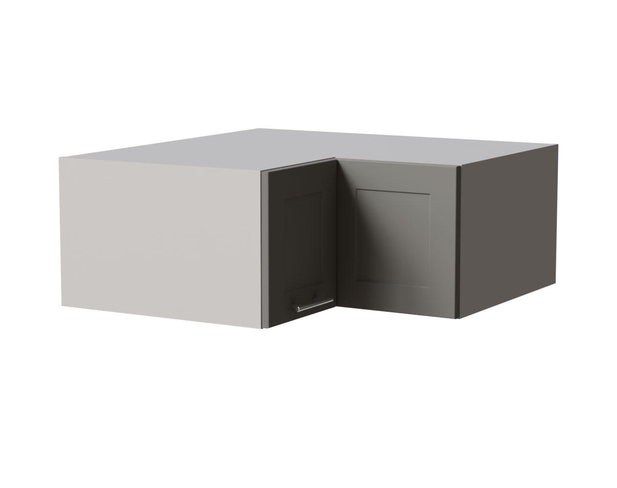 ECKAUFSATZSCHRANK Oslo W14/90/36 Grau / Dust Grey Matt 90 / 90 / 36cm - Grau, Holz/Holzwerkstoff (90/36/90cm) - Feldmann-Wohnen